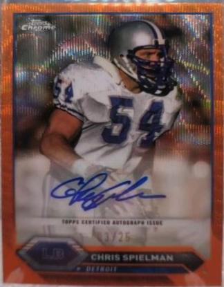 Chris Spielman [Orange Wave Refractor] #TCA-CSP