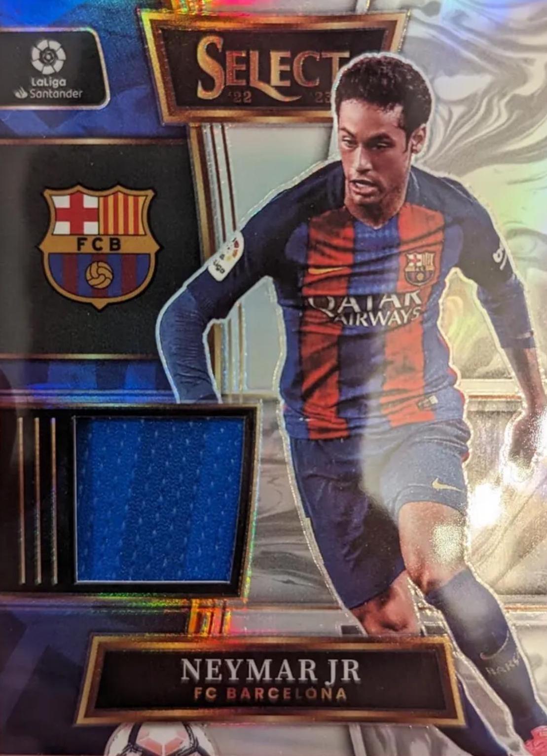 Neymar Jr #SW-NJR Soccer Cards 2022 Panini Select La Liga Swatches