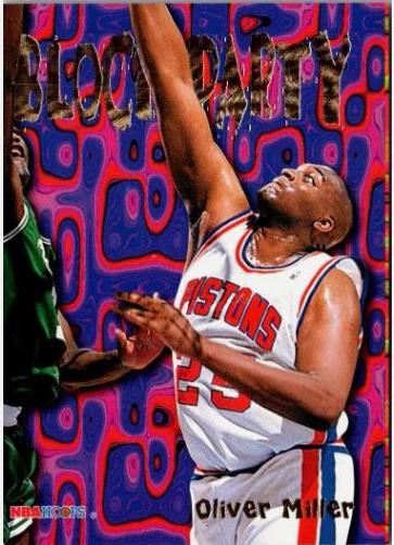 OLIVER MILLER #1 Basketball Cards 1995 Hoops Block Party