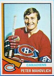 Peter Mahovlich #97 Hockey Cards 1974 O-Pee-Chee