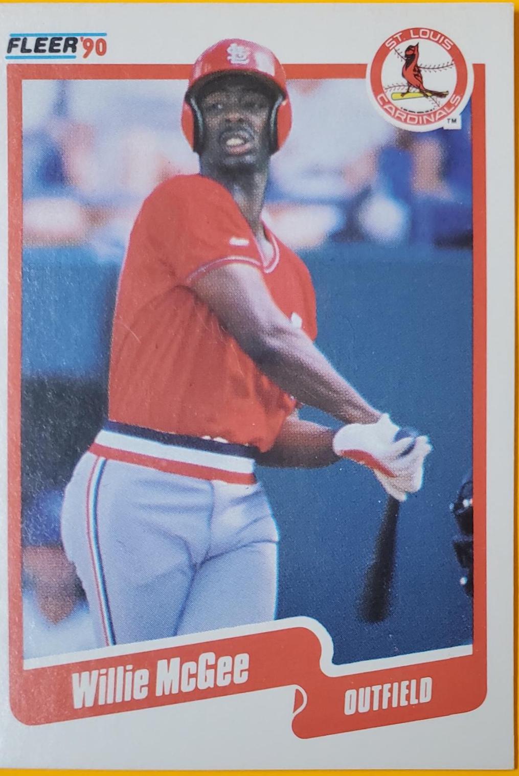 Willie McGee #253 Baseball Cards 1990 Fleer