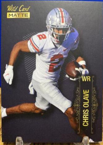 Chris Olave #MB-13 Football Cards 2022 Wild Card Matte Black