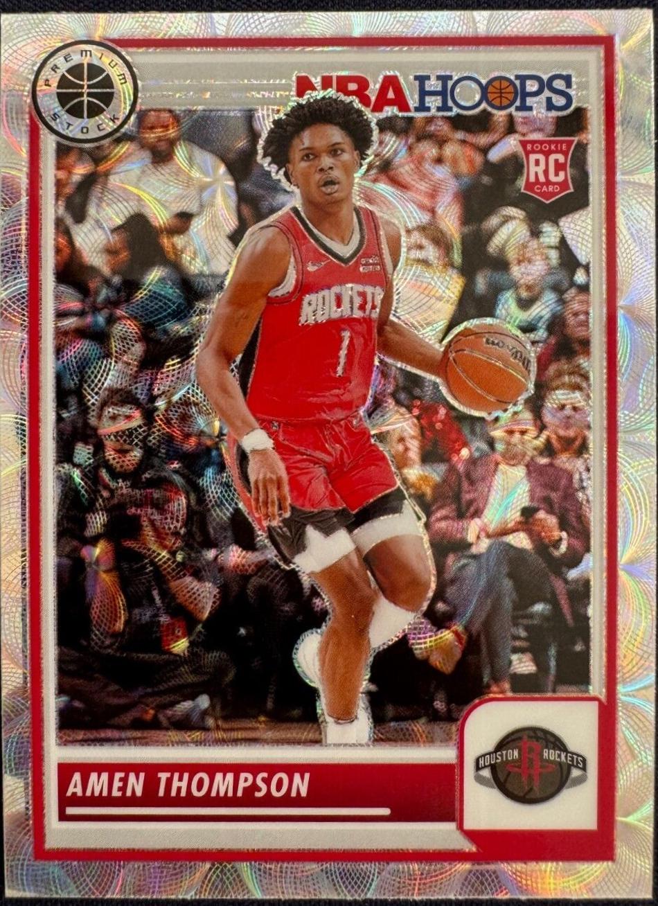 Amen Thompson #86 Basketball Cards 2023 Panini Hoops Premium Stock