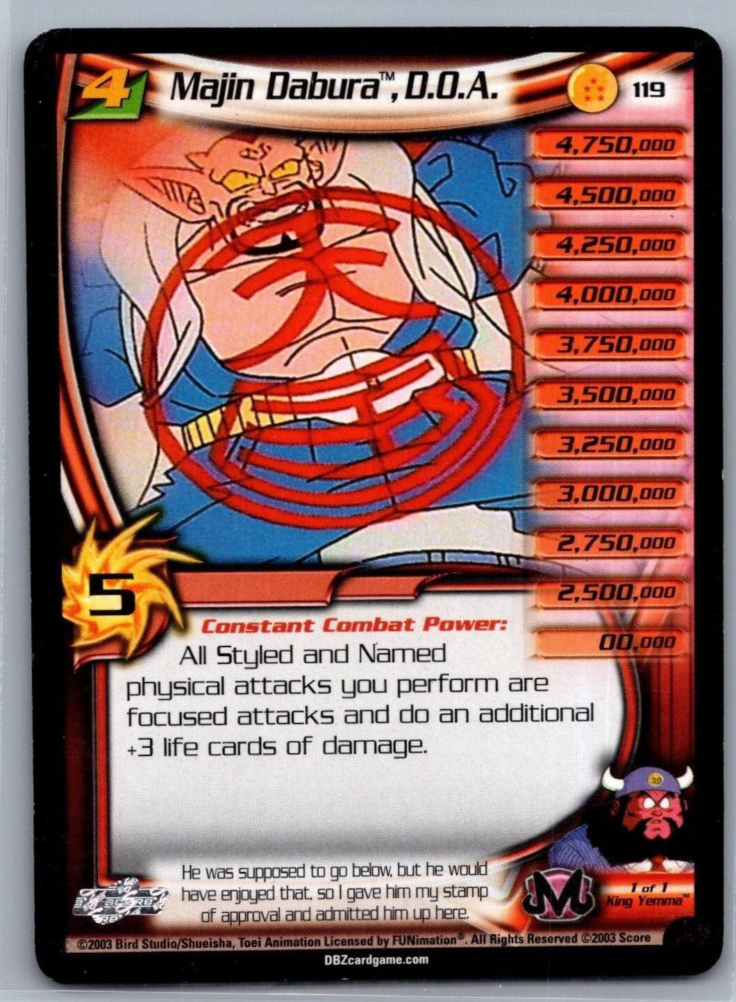 Majin Dabura DOA 119 Dragon Ball Z Buu Saga