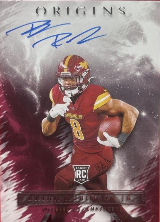 Brian Robinson Jr. #RAU-BRO Football Cards 2022 Panini Origins Rookie Autographs