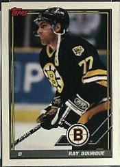 Ray Bourque #66 Hockey Cards 1991 Topps