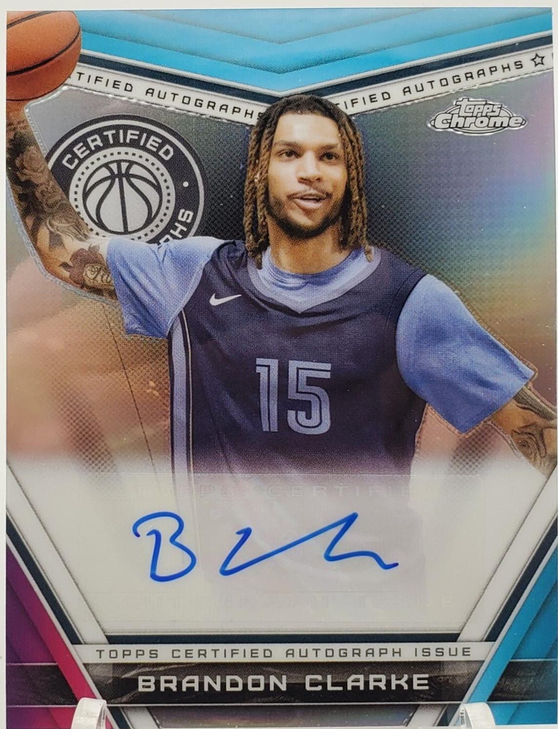 Brandon Clarke #CA-BC Basketball Cards 2023 Topps Chrome Certified Autograph