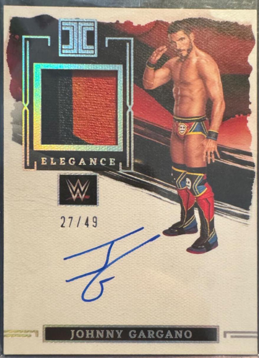 Johnny Gargano #EM-JGN Wrestling Cards 2023 Panini Impeccable WWE Elegance Memorabilia Autograph