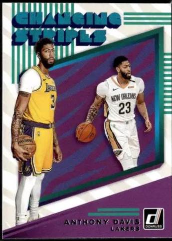 Anthony Davis #3 Basketball Cards 2019 Panini Donruss Changing Stripes