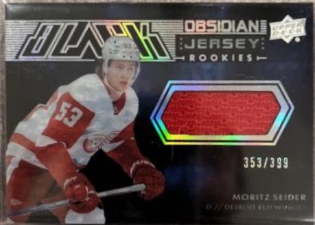Moritz Seider #OR-50 2021-22 SPx Hockey UD Black Obsidian Rookies