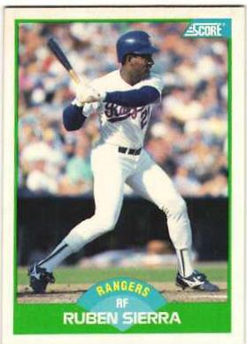 Ruben Sierra #43 Baseball Cards 1989 Score