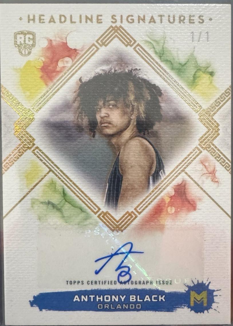 Anthony Black #HS-AB Basketball Cards 2023 Topps Motif Headline Signatures