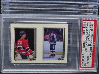 Petr Svoboda, Miroslav Frycer Hockey Cards 1987 O-Pee-Chee Sticker