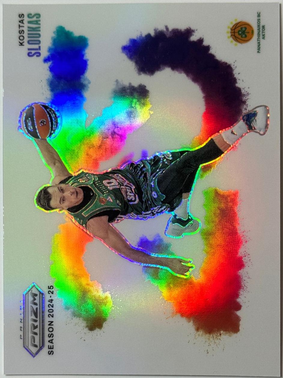 Kostas Sloukas #15 Basketball Cards 2024 Panini Prizm EuroLeague Color Blast
