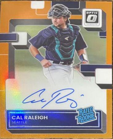 Cal Raleigh #RRS-CR Baseball Cards 2022 Panini Donruss Optic Rated Rookie Signatures