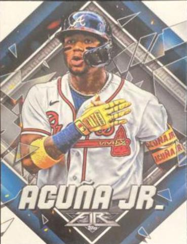 Ronald Acuna Jr. #1 Baseball Cards 2022 Topps Fire