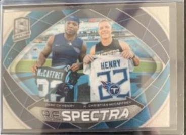 Christian McCaffrey / Derrick Henry #20 Football Cards 2023 Panini Spectra Respectra
