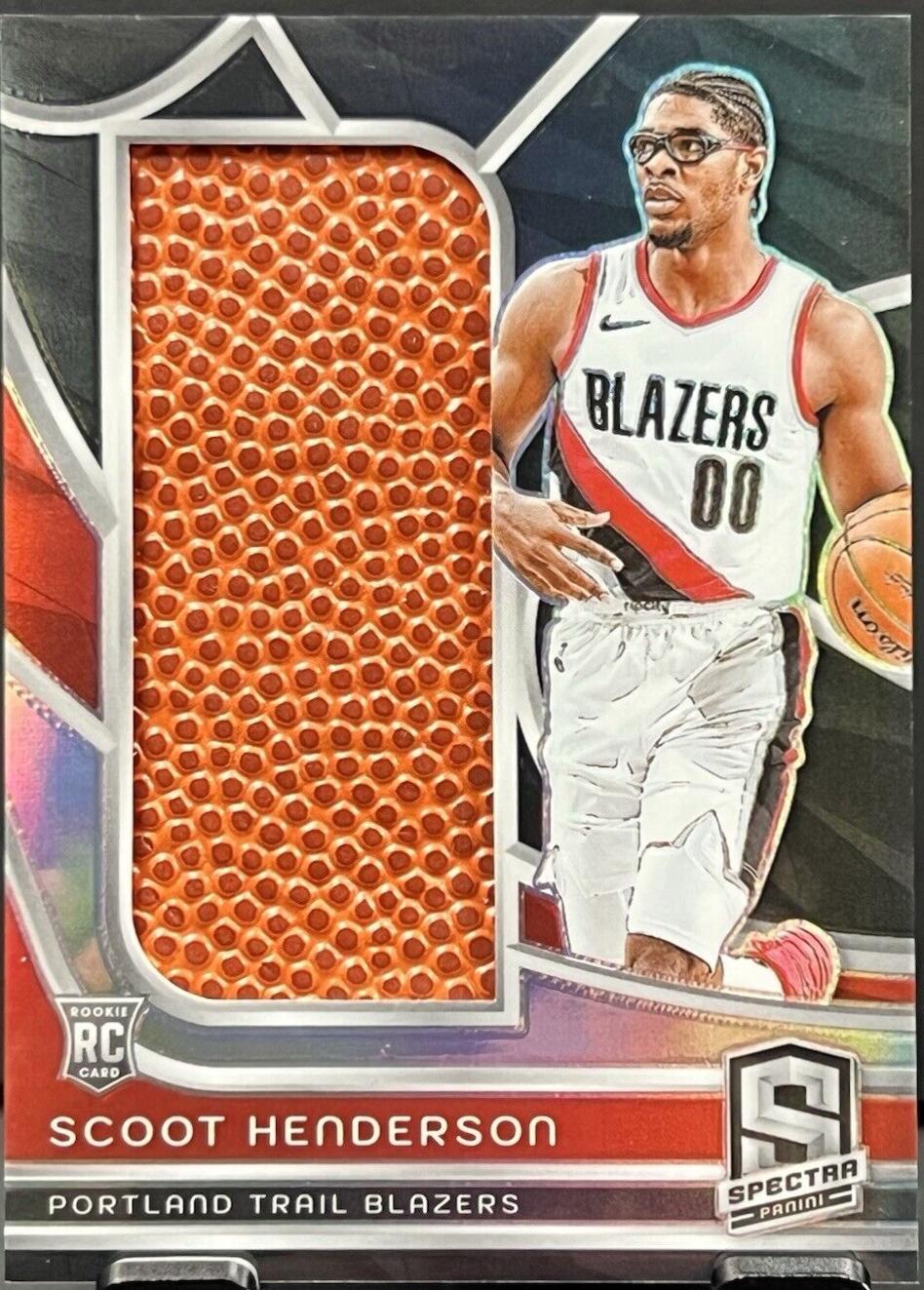 Scoot Henderson #JRB-SHD Basketball Cards 2023 Panini Spectra Jumbo Rookie Basketballs