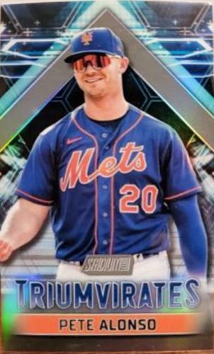 Pete Alonso #T-11 Baseball Cards 2023 Stadium Club Triumvirates