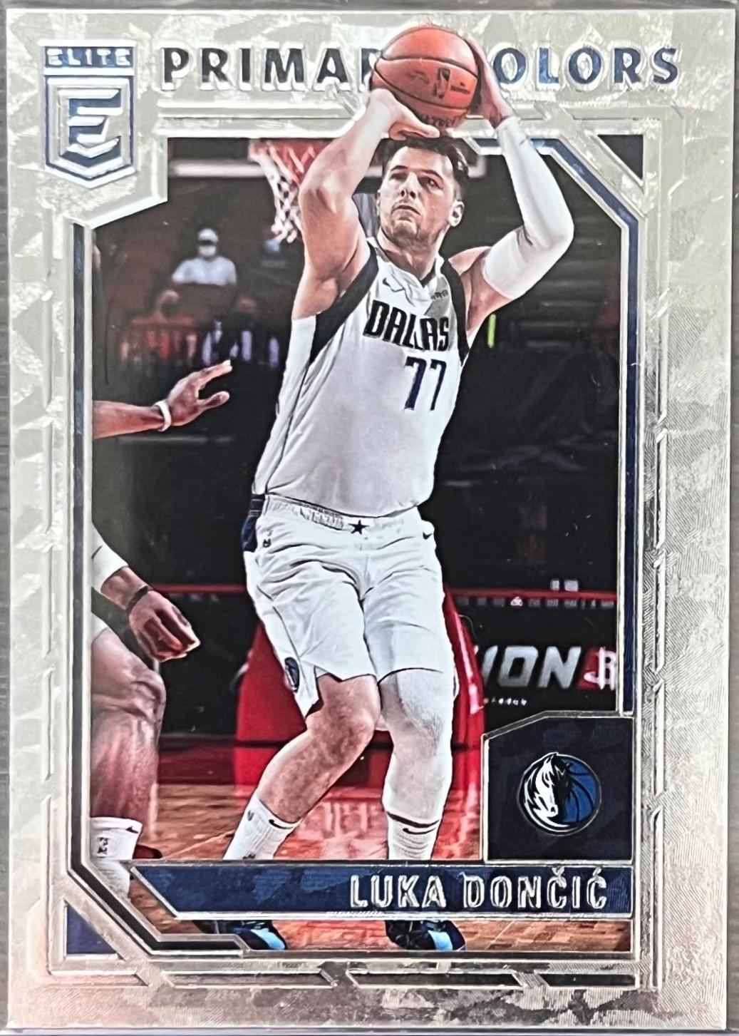 Luka Doncic #4 Basketball Cards 2021 Panini Donruss Elite Primary Colors