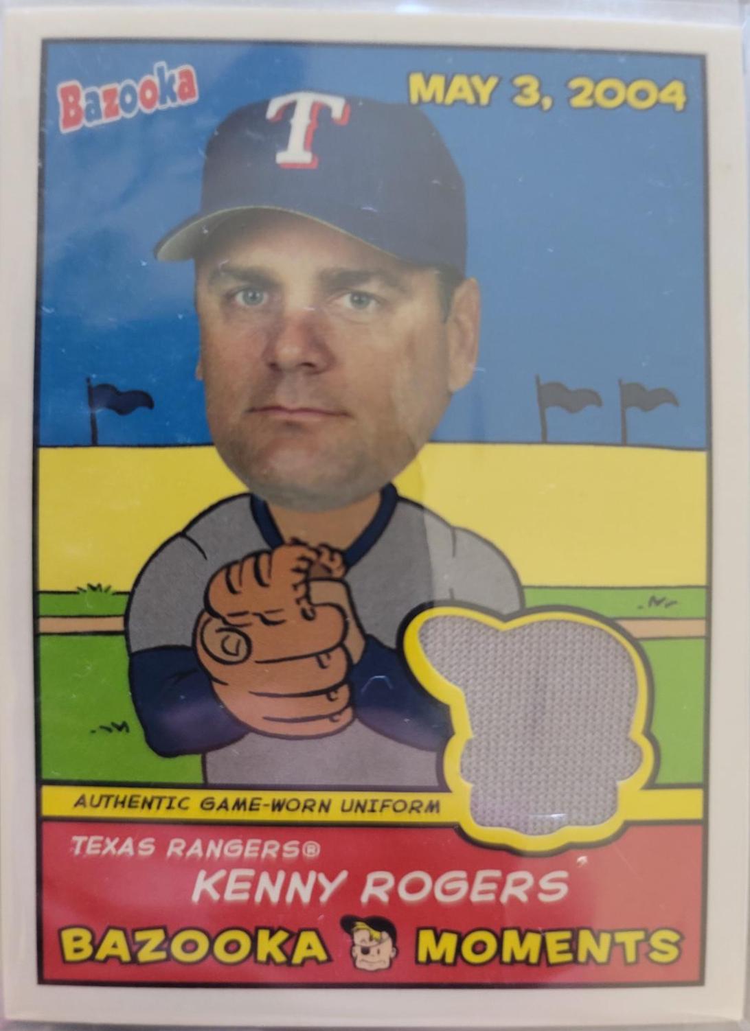 Kenny Rogers #BM-KR Baseball Cards 2005 Bazooka Moments Relics