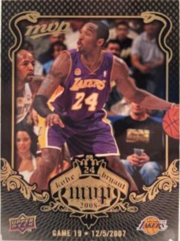 Bryant #KB-19 Basketball Cards 2008 Upper Deck MVP Kobe