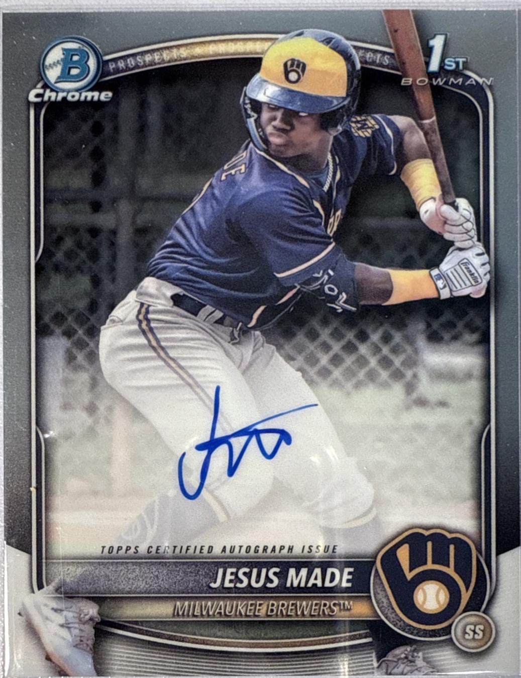 Jesus Made #CPA-JM Baseball Cards 2025 Bowman Chrome Prospect Autograph