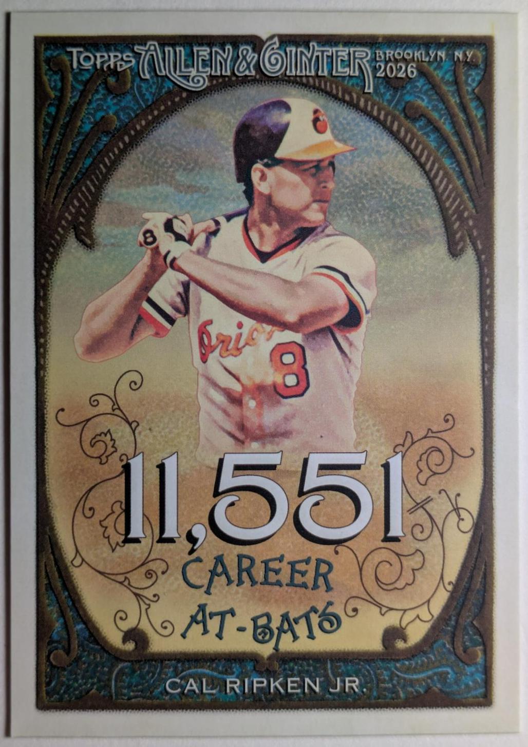 Cal Ripken Jr. #CR-41 2026 Onit Athlete Gravity Career 250 Baseball