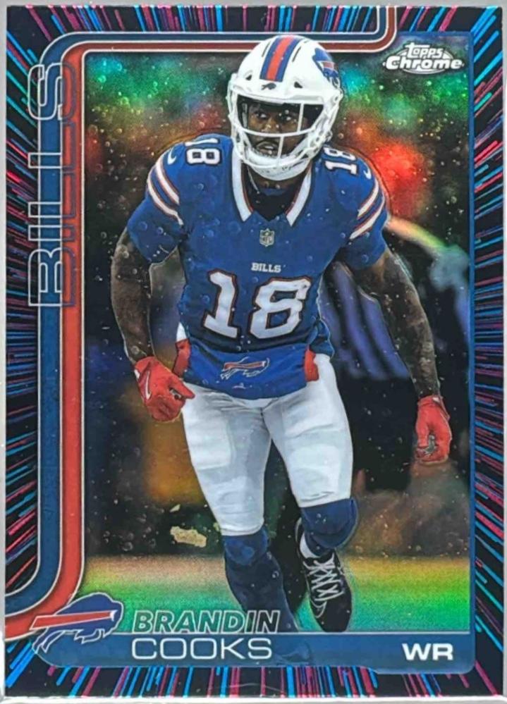 2025 Topps Chrome Brandin Cooks [Neon Pulse Refractor] #217 card
