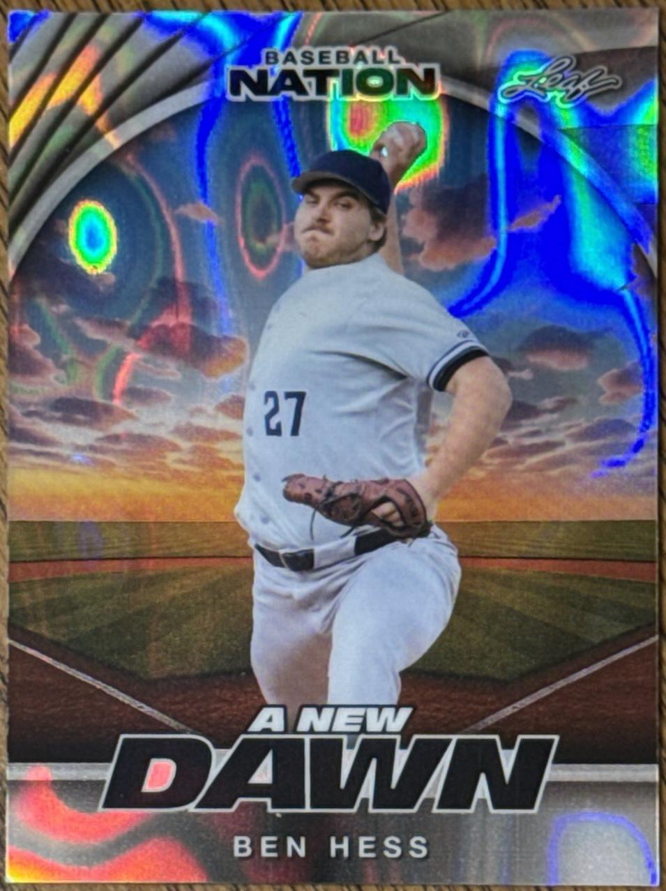 Ben Hess #NB-7 2025 Leaf Baseball Nation New Dawn