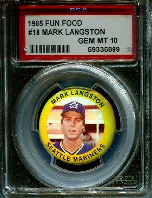 Mark Langston #18 1985 Fun Food Buttons Baseball