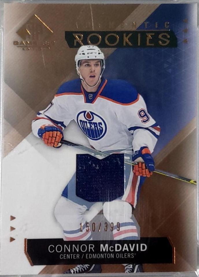Connor McDavid #197 Hockey Cards 2015 SP Game Used