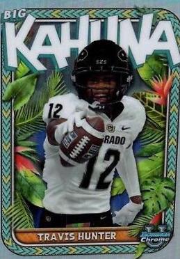 Travis Hunter #TBK-12 Football Cards 2023 Bowman Chrome University The Big Kahuna