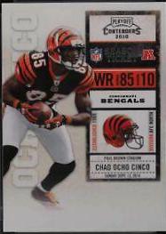 Chad Ocho Cinco #21 Football Cards 2010 Playoff Contenders