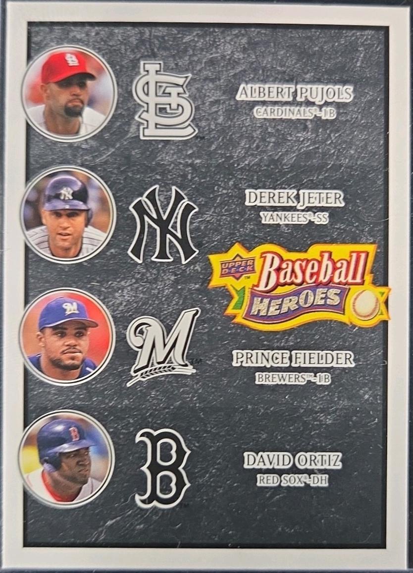 Albert Pujols, David Ortiz, Derek Jeter, Prince Fielder [Black] #200