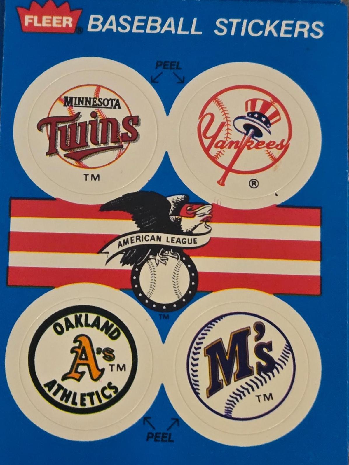 Twins/Yankees/Athletics/Mariners Baseball Cards 1989 Fleer Update