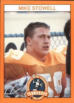 Mike Stowell #59 1990 Tennessee Volunteers Centennial Football