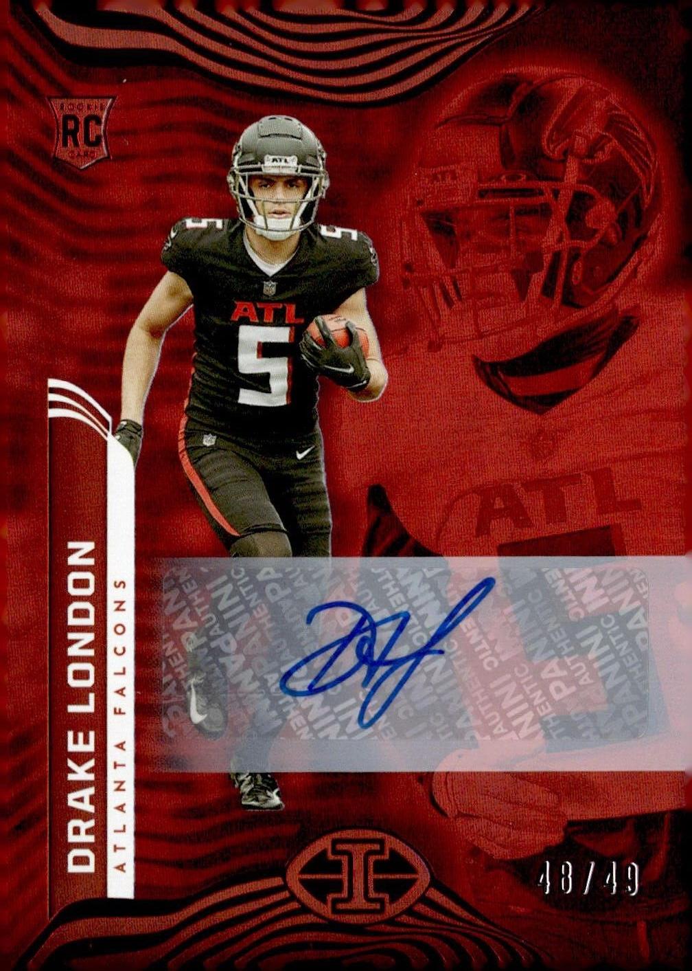 Drake London [Signature Red] #6 Prices | 2022 Panini Illusions ...