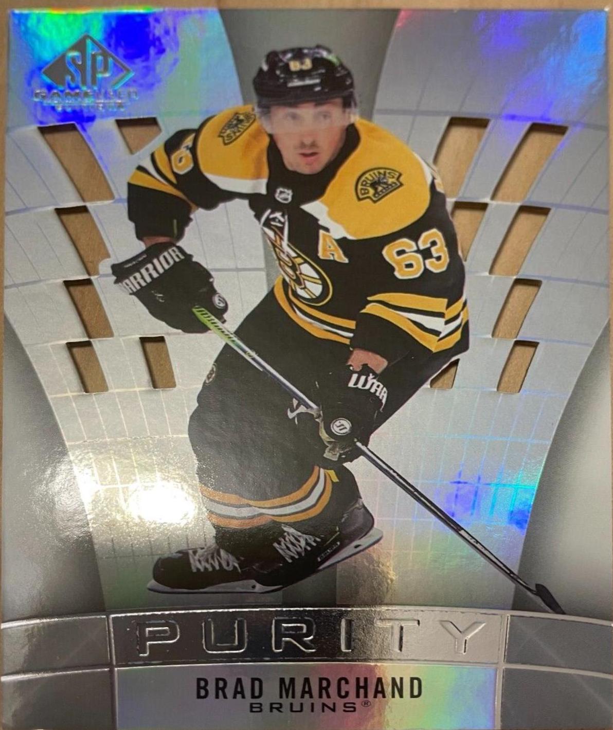 Brad Marchand #P-32 Hockey Cards 2021 SP Game Used Purity