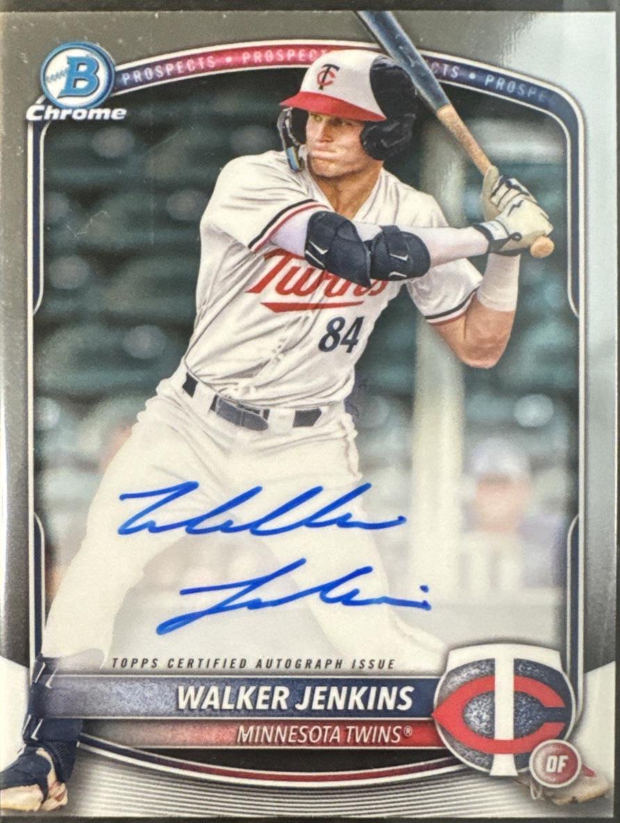 Walker Jenkins #CPA-WJ Baseball Cards 2025 Bowman Chrome Prospect Autograph