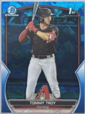 Tommy Troy #BDC-103 Baseball Cards 2023 Bowman Draft Chrome Sapphire