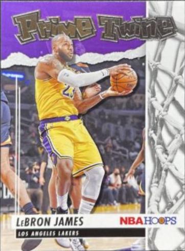 LeBron James #8 Basketball Cards 2021 Panini Hoops Prime Twine