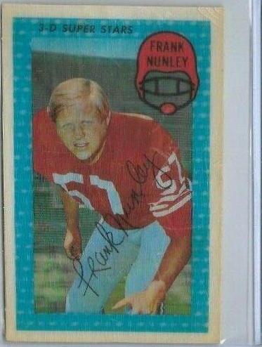 Frank Nunley #3 Football Cards 1971 Kellogg's