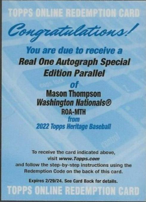 Mason Thompson [Special Edition Red Ink] #ROA-MTH