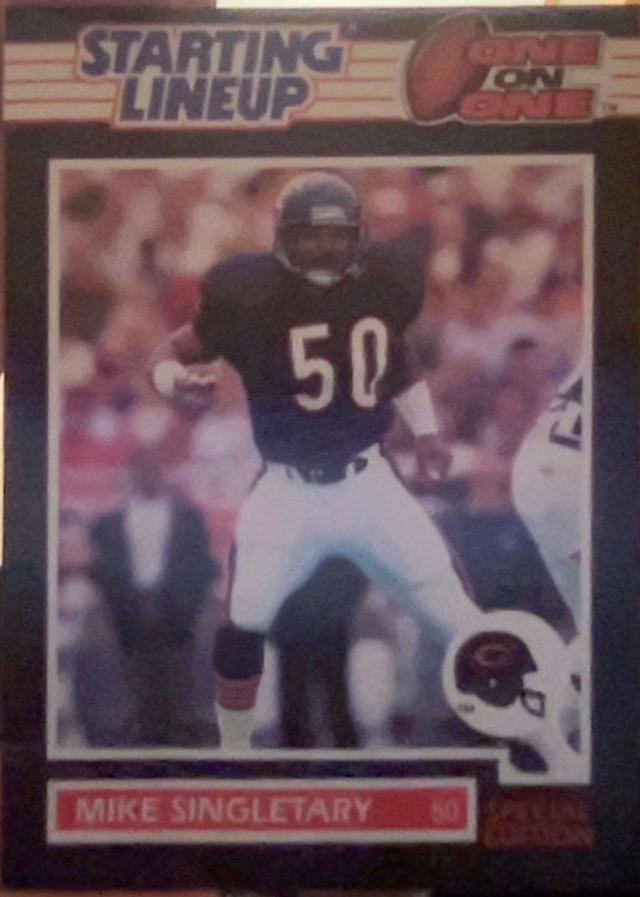 Mike Singletary Football Cards 1989 Kenner Starting Lineup One on One
