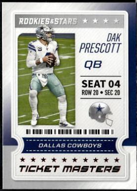 Dak Prescott #AB10 Football Cards 2020 Panini Rookies & Stars Airborne