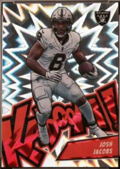 Josh Jacobs #K1 Football Cards 2023 Panini Absolute Kaboom Vertical