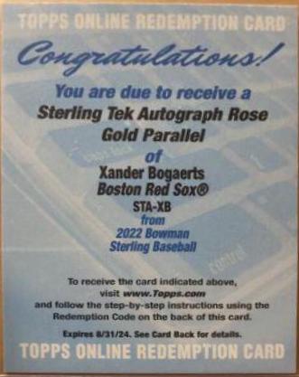 Xander Bogaerts [Rose Gold] #STA-XB