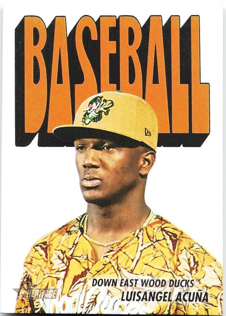 Luisangel Acuña #72TPCC-10 Baseball Cards 2021 Topps Heritage Minor League 1972 Topps Pack Cover Card