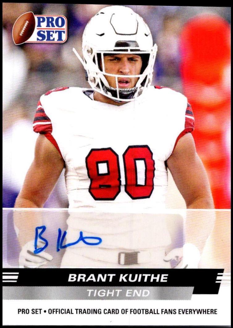 Brant Kuithe #PSA-BK1 2022 Pro Set Draft Autograph Football